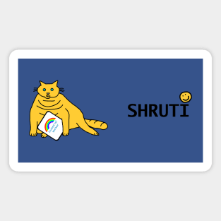 Shruti Cuddly Cat Essential Worker Rainbow Magnet